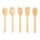Mainstays 5pk Bamboo Spoons for Cooking, Kitchen Essential Tools Set